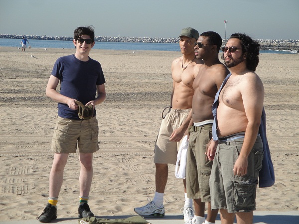 Shirtless boys